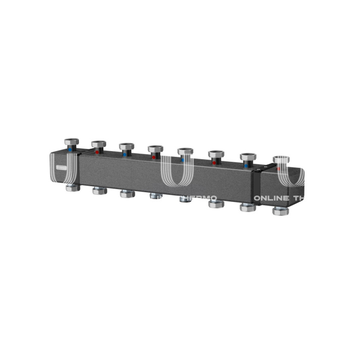 Распределительный коллектор Varmega V-Flow VMPG05-000007, до 7 контуров, сталь, с термоизоляцией 