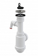 *Сифон для мойки Alcaplast A441P-DN50/40, стандартный, пластиковый, с нержавеющей решеткой Ø70 и подводкой 