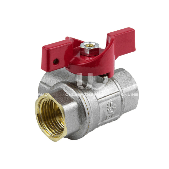 Кран шаровый Aquasfera Euro 1021-01, ВР 1/2", полнопроходной, ручка-бабочка 