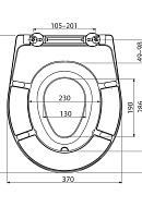 Сиденье для унитаза Alcaplast A603, со съемным детским вкладышем 
