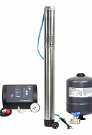 Комплект для поддержания постоянного давления Grundfos 96160961 с насосом SQE 2-70, с блоком управления CU 301, с гидробаком 8 л 