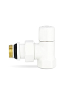 Радиаторный клапан ручной регулировки Varmega VMDV01-110404, 1/2" ВР-НР, угловой, белый 