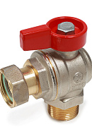 Кран шаровый угловой Giacomini R780PX013 1/2" НР-НГ, полнопроходной, ручка-флажок 