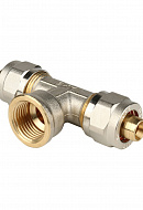 Тройник с внутренней резьбой Stout SFS-0012-001216 1/2"х16, никелированный, компрессионный 