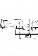 Гидрозатвор Alcaplast A532-DN40, сниженный 