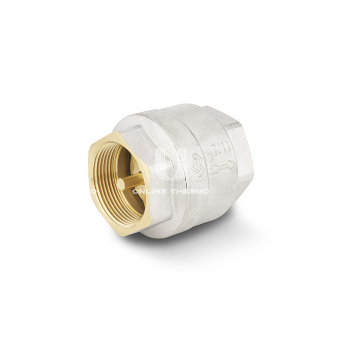 Обратный клапан Varmega VM04805, 1 1/2" ВР, с металлическим седлом, никелированный 