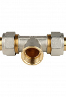 Тройник с внутренней резьбой Stout SFS-0012-000132 1"x32, никелированный, компрессионный 
