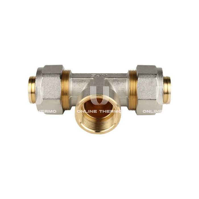 Тройник с внутренней резьбой Stout SFS-0012-000132 1"x32, никелированный, компрессионный 
