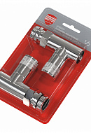 *Комплект радиаторных клапанов (вентилей) ручной регулировки Royal Thermo Piano RTE 50.024 1/2" ВР-НР, прямой, с антипротечкой, комплект из 2 шт. 