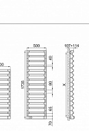 Полотенцесушитель электрический Irsap Step-E 775-500 мм, SEP050T50IR01NNN, хром 