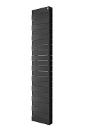 Биметаллический дизайн радиатор Royal Thermo PianoForte Tower 300 Noir Sable (черный) - 22 секции, нижнее / верхнее раздельное подключение 