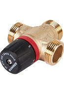 Термостатический смесительный клапан Rommer RVM-0131-164325 НР 1", Kvs 1.6, PN5, 20-43°C 