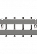 Модульный распределительный коллектор Gidruss (Гидрусс) MKSS-150-6DUx25, до 150 кВт, нержавеющая сталь 