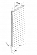 Биметаллический дизайн радиатор Royal Thermo PianoForte Tower 500 Bianco Traffico (белый) - 18 секций, нижнее / верхнее раздельное подключение 
