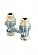 Узел нижнего подключения Oventrop 1015883, 1/2"х3/4"ЕК НР-НР, Multiflex F, прямой, с подключением ЕК 