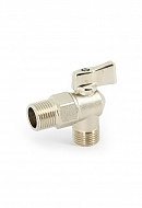 Кран шаровый угловой для бачков/смесителей Uni-Fitt 180N2000, 1/2"х1/2" НР-НР, ручка-флажок 