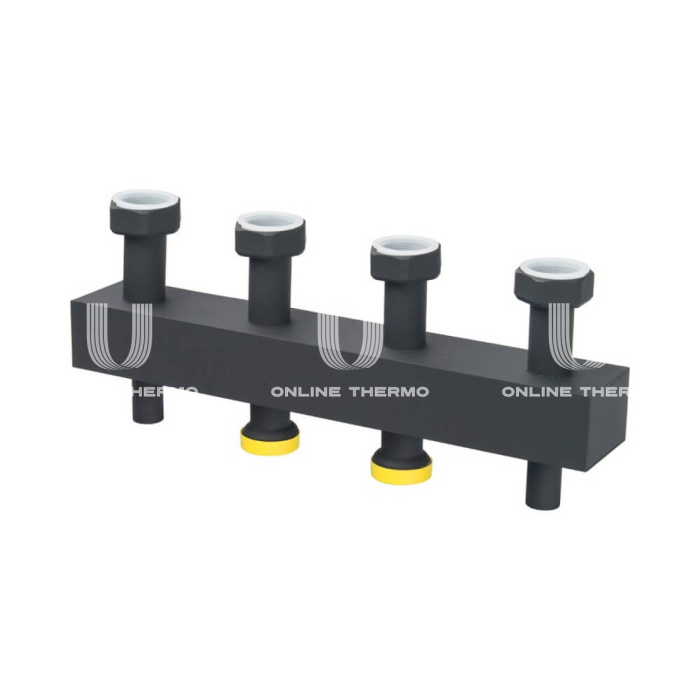 Модульный распределительный коллектор Stout SDG-0016-004002 DN25, до 70 кВт, конструкционная сталь, с термоизоляцией 