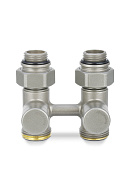 Узел нижнего подключения Varmega VMDV21-300415, 1/2"×3/4"EK НР, прямой, серый 