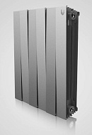 Биметаллический дизайн-радиатор Royal Thermo PianoForte 500, серый - 8 секций, боковое подключение 