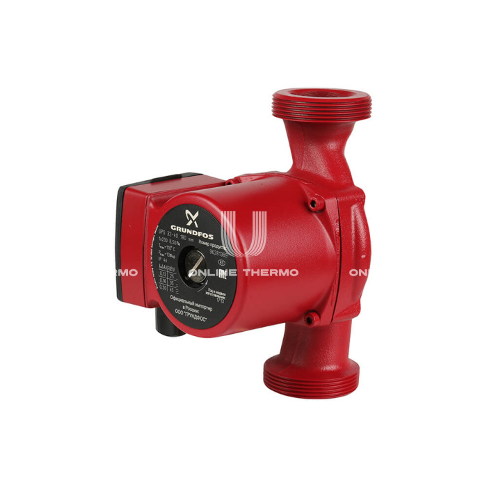 Насос циркуляционный Grundfos UPS 32-40 96281389, с гайками, база 180 мм 