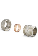 Резьбозажимное соединение (фитинг евроконус) Varmega VM09301, 1/2" для подключения медной трубки 15х1.0 мм 