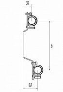 Распределительный коллектор (группа) для отопления Rehau HLV 11102071001 НР 1", на 5 контуров 3/4" EK, нержавеющая сталь, с концевыми группами 