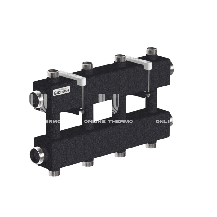 Модульный распределительный коллектор Gidruss (Гидрусс) MK-150-4DUx25, до 150 кВт, конструкционная сталь 