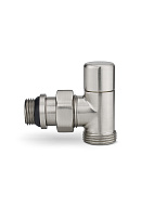 Радиаторный клапан ручной регулировки Varmega VMDV01-510415, 1/2"x3/4"EK НР, угловой, матовый никель 