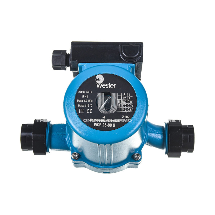Насос циркуляционный Wester WCP 25-80G , 0-18-0050, база 180 мм, с гайками 