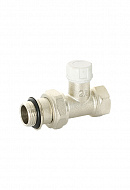 Запорный радиаторный клапан (вентиль) ручной регулировки Uni-fitt 171N2000 1/2" ВР-НР, прямой, с антипротечкой 