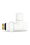 Запорный радиаторный клапан Varmega VMDV04-110404, 1/2" ВР-НР, прямой, белый 