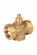 Двухходовой зонный (зональный) клапан Stout SVM-0070-200132 1 1/4" НР, Kvs 12, с сервоприводом 230V, компактный 