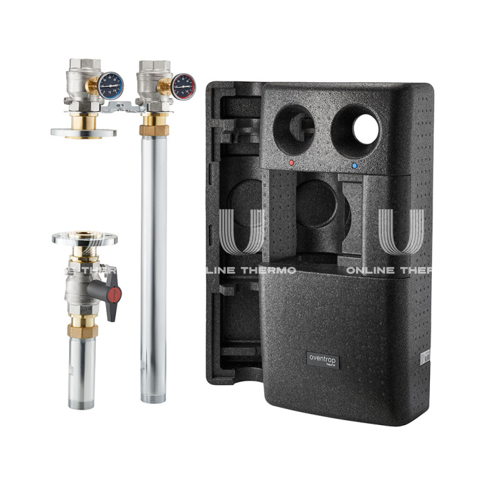Насосная группа Oventrop Regumat S-220 1358240, прямая, DN 40 (1 1-2"), без насоса, доп. шаровый кран 
