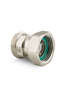 Соединитель Varmega с НГ ВР-НР 3/4"x3/4", VMTF61-N000505, с плоским уплотнением и обратным клапаном, никелированный 