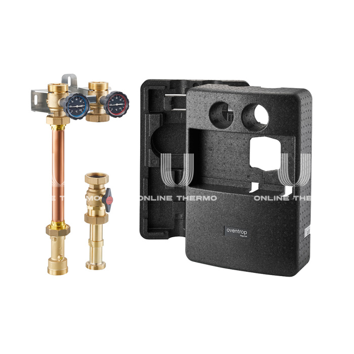Насосная группа Oventrop Regumat S-180 plus 1355070, прямая, DN 32 (1 1-4"), без насоса, доп. шаровый кран 