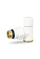 Радиаторный клапан ручной регулировки Varmega VMDV01-110415, 1/2"×3/4"ЕК НР, угловой, белый 
