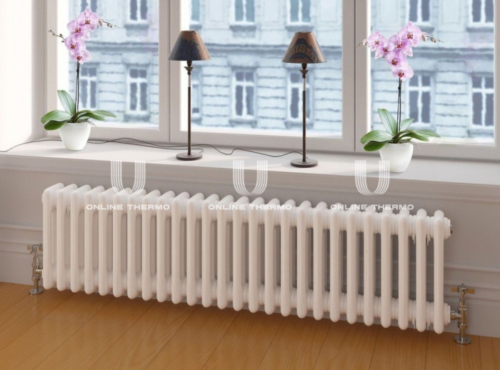 Стальной трубчатый радиатор Arbonia 3030/18, № 69, RAL 9016 1/2", нижний, белый, без крепления 