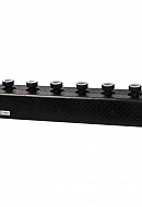 Модульный распределительный коллектор Stout SDG-0016-004003 DN25, до 70 кВт, конструкционная сталь, с термоизоляцией 