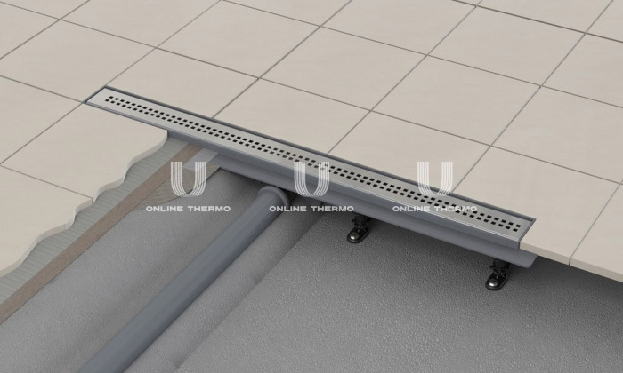 *Душевой лоток (водоотводящий желоб) AlcaPlast APZ9-650 Simple, горизонтальный сток - 650 мм 
