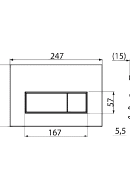 Кнопка смыва AlcaPlast THIN M572, хром матовая 
