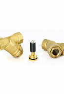 Косой фильтр механической (грубой) очистки Uni-fitt 213G3000 3/4" ВР-ВР, с магнитом, 1000 мкм 
