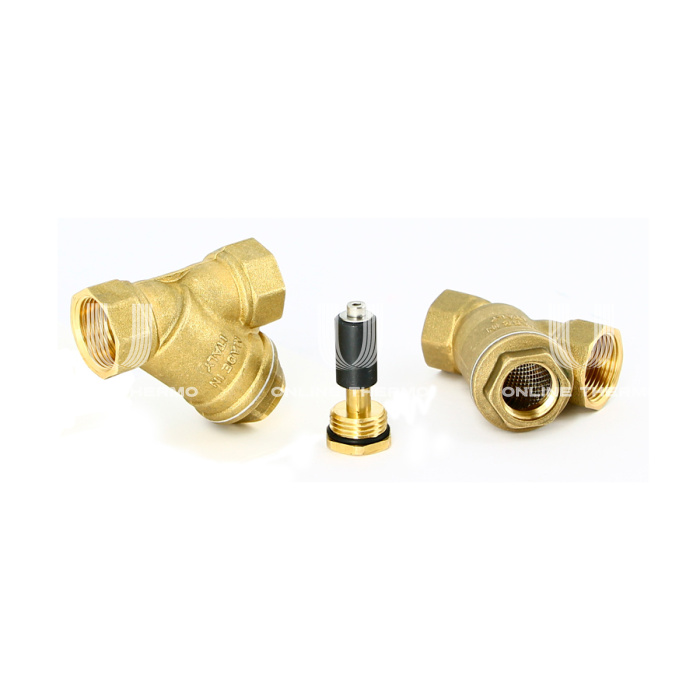 Косой фильтр механической (грубой) очистки Uni-fitt 213G3000 3/4" ВР-ВР, с магнитом, 1000 мкм 