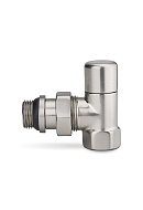 Радиаторный клапан ручной регулировки Varmega VMDV01-510404, 1/2" ВР-НР, угловой, матовый никель 