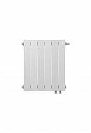 Биметаллический дизайн радиатор Royal Thermo PianoForte 500 Bianco Traffico (белый) VDR80 - 6 секций, нижнее правое подключение, 80мм 