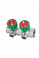Коллектор регулирующий Varmega VM14612, 3/4", на 2 выхода 3/4"ЕК, хромированный 