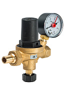 Автоматический подпиточный клапан Watts Alimat ALMD 10004889 ВР-Штуцер 1/2", мембранный, со штуцером для шланга, с манометром 