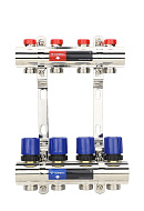 Коллекторная группа для отопления Varmega VM15804 ВР 1", на 4 контура 3/4" EK, латунь 