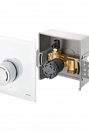 Набор терморегулятора Oventrop Unibox RTL 1022750, 10-50°C, крышка белое стекло 