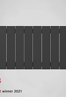 Биметаллический дизайн радиатор Royal Thermo PianoForte 300 Noir Sable (черный) - 12 секций, боковое подключение 