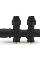 Узел нижнего подключения Varmega VMDV25-200415, 1/2"х3/4"EK, универсальный, черный 